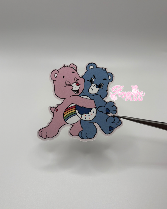 Cheer & Grumpy Bear Matte Sticker