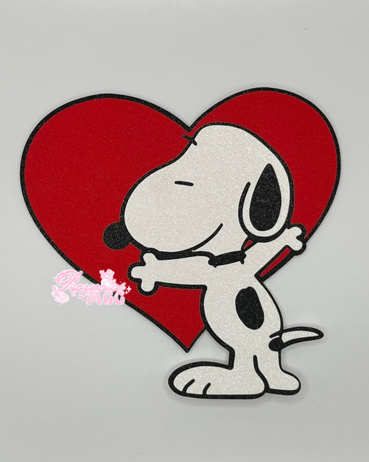 Snoop w/ Heart Bouquet Topper