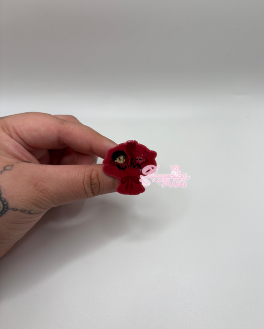 Pink SadBoy & SadGirl Ramo Croc Charm
