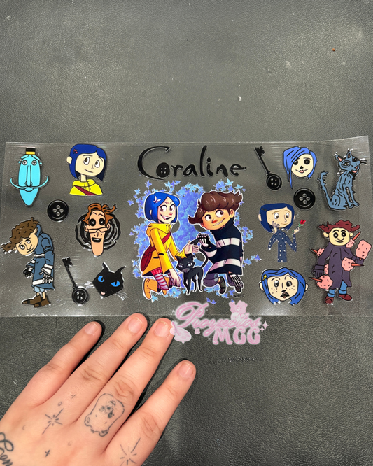 Coral #3 Glass Cup 16oz