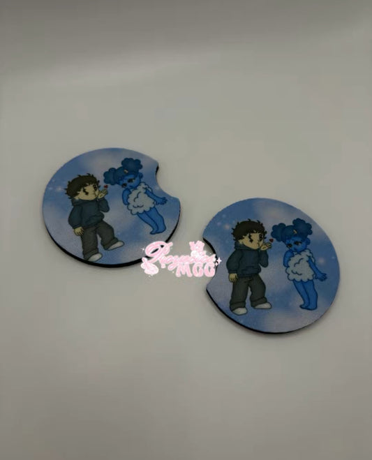 SadBoy & SadGirl Car Coasters