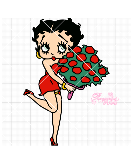 Betty w/ Rose Bouquet SVG Digital File