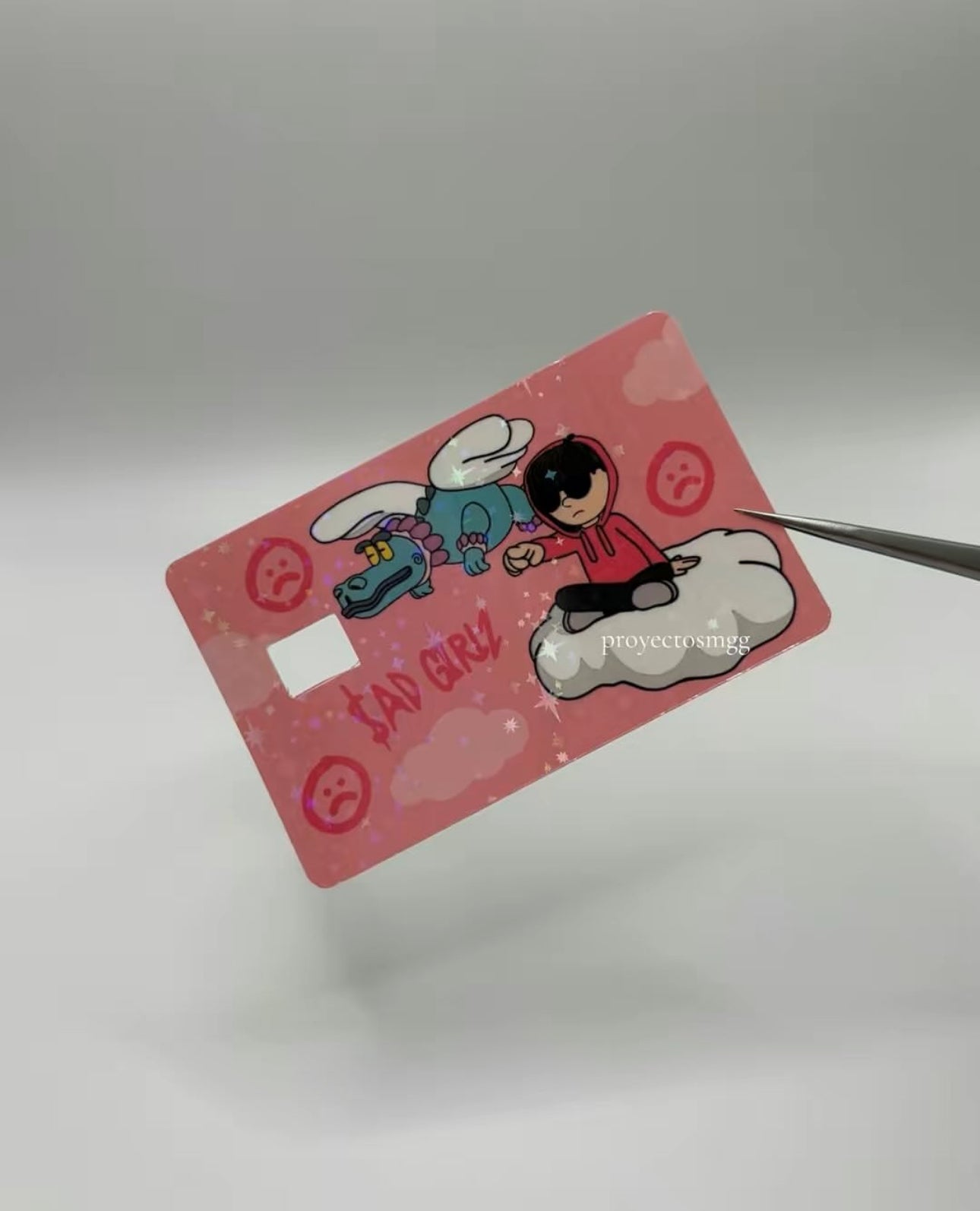 SadGirl Pink Card Decal