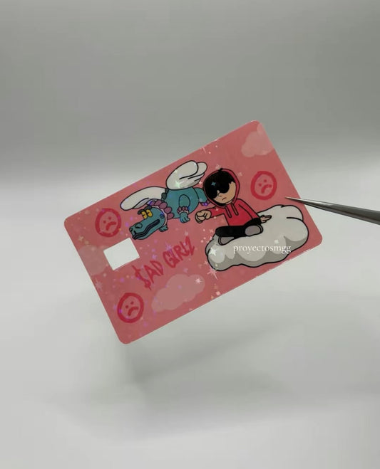 SadGirl Pink Card Decal
