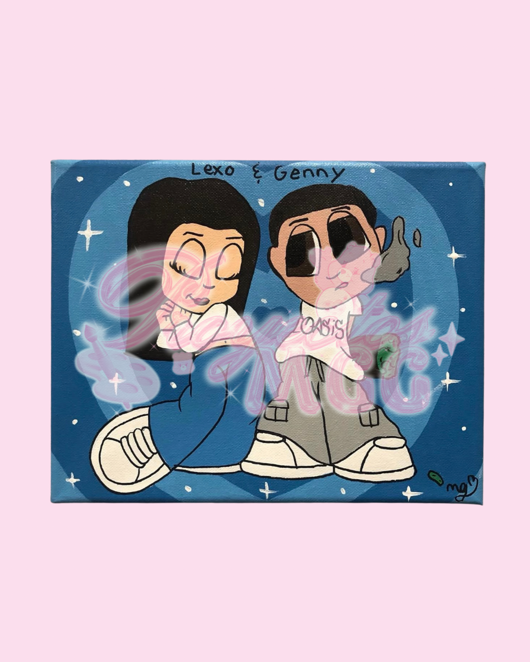 Cartoon Couple Art Print 8.5 x 11 in.