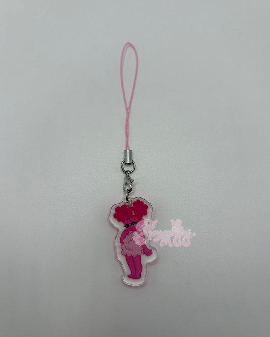 Pink SadGirl Acrylic Phone Charm