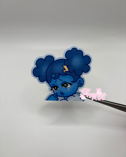 SadGirl Blu Matte Sticker