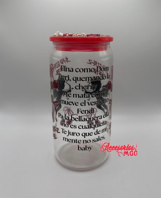 La Cherry SadGirl 16oz. Glass Cup