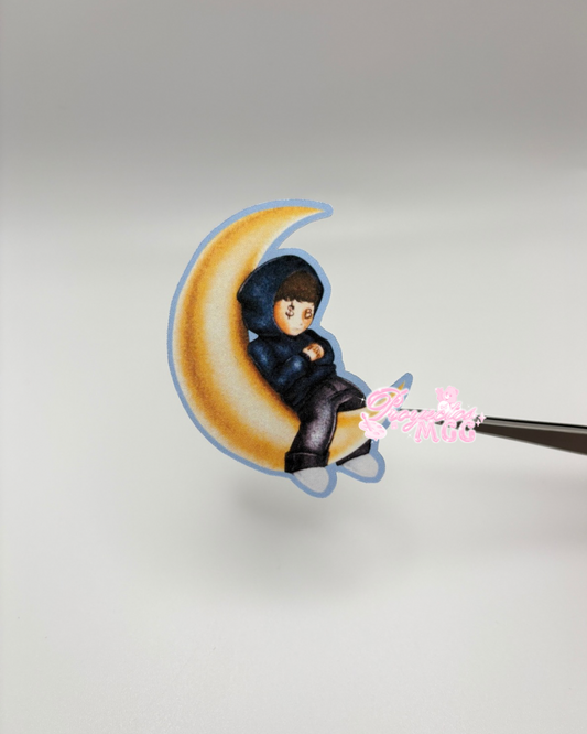 Junior H Moon Matte Sticker