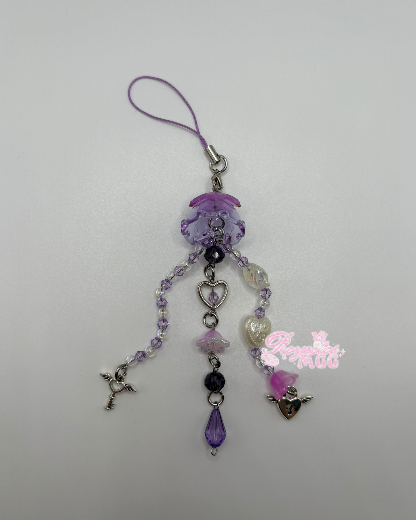 Jellyfish Purple Phone Charm