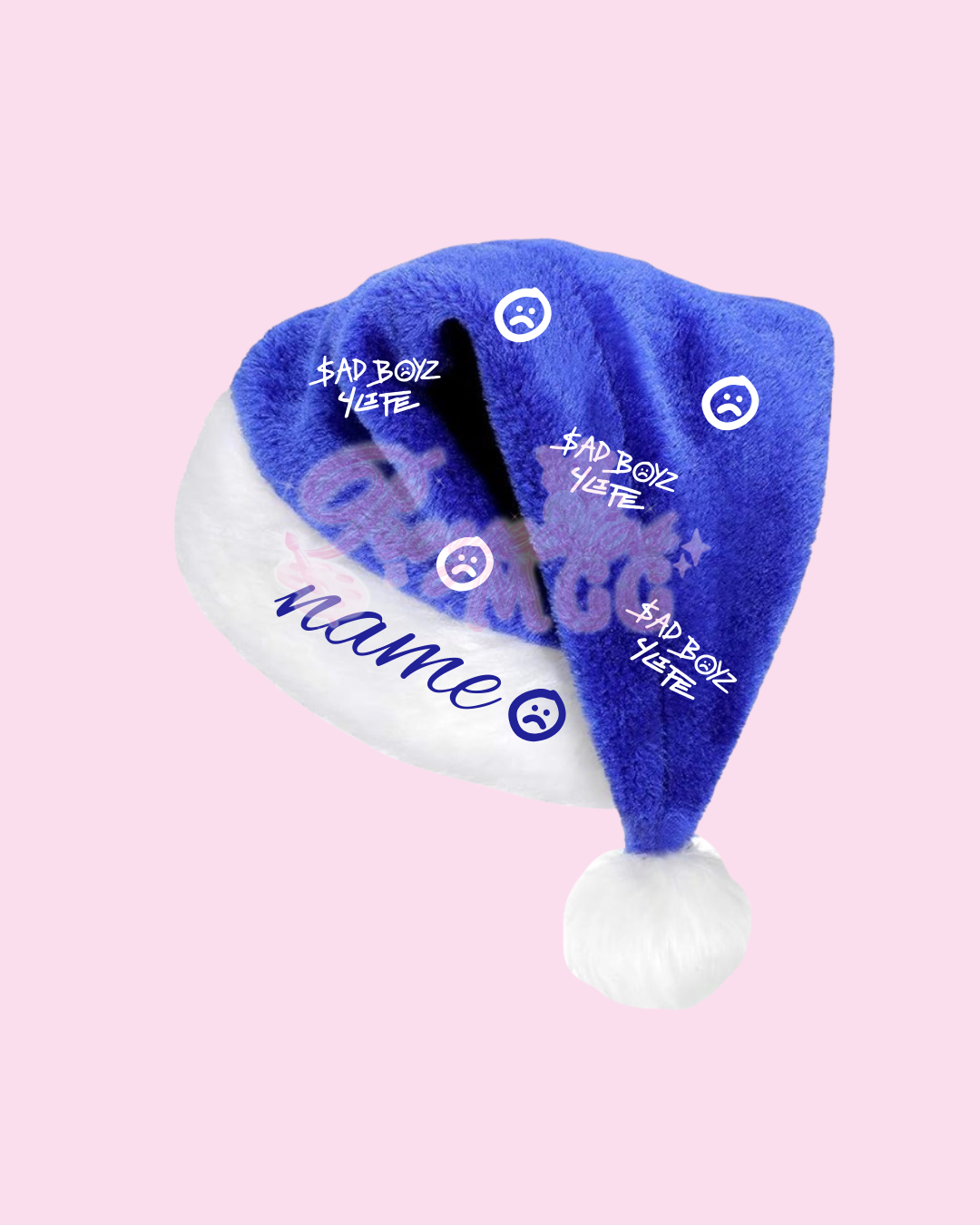 Blue SadBoy 4 Life Christmas Hat