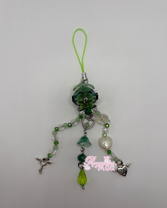 Jellyfish Green Phone Charm