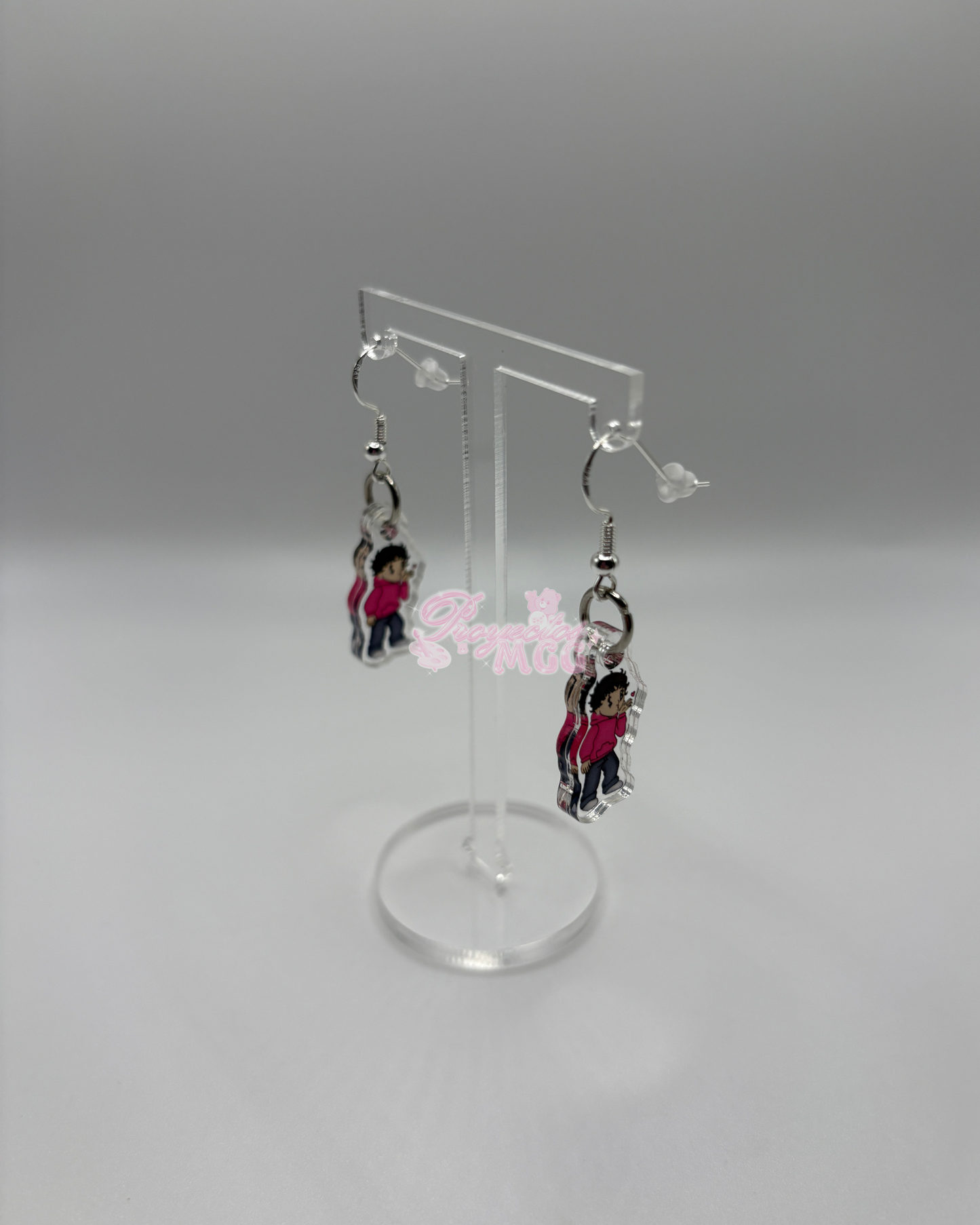 Pink SadBoy Acrylic Earrings