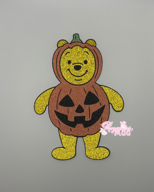 Pooh Pumpkin Outfit Bouquet Topper