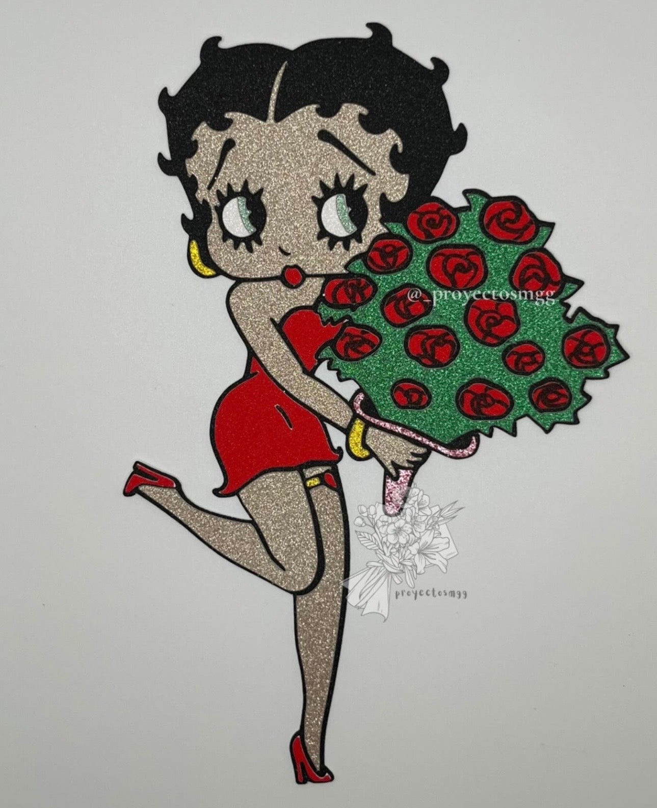 Betty w/ Rose Bouquet SVG Digital File