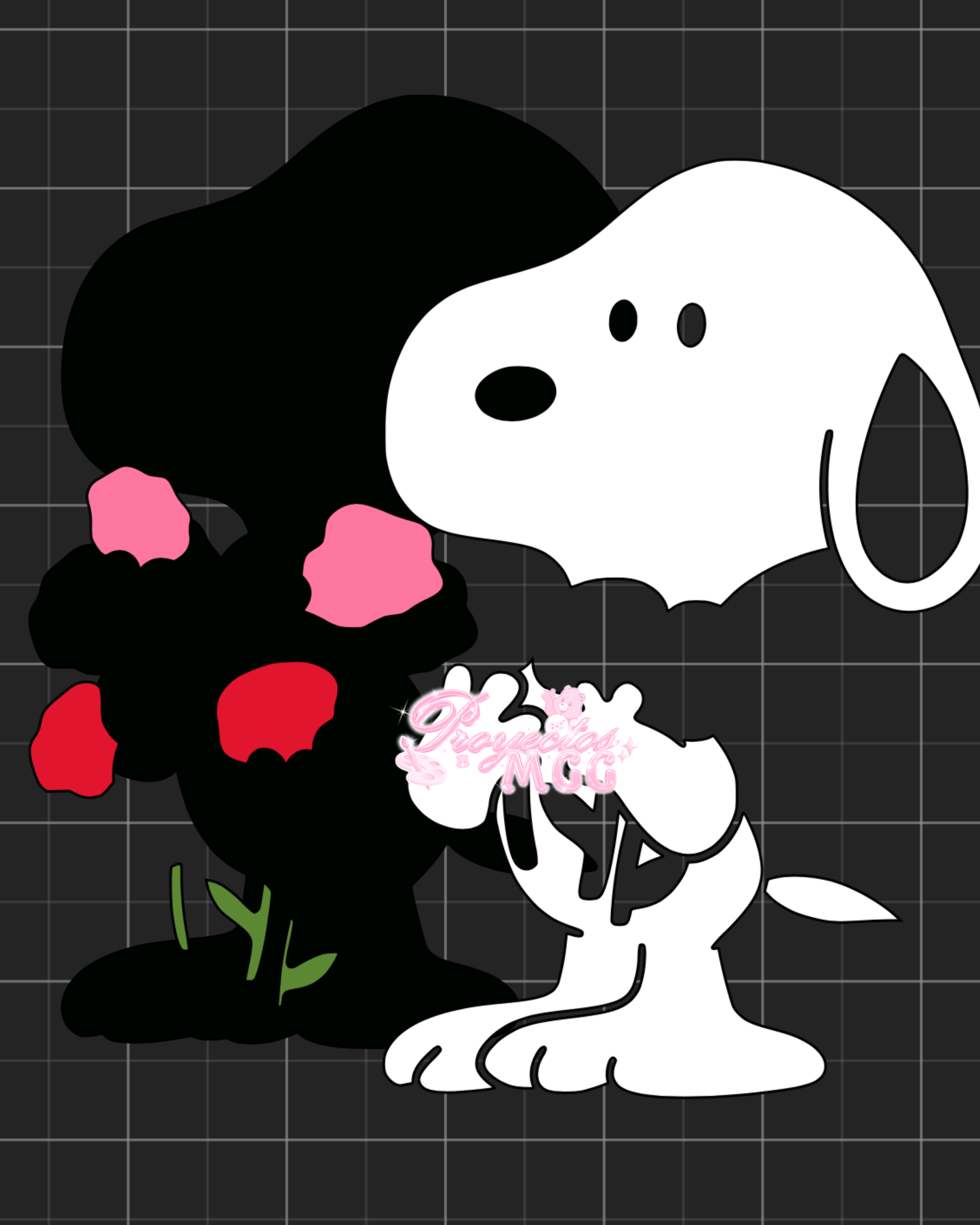 Snoop w/ Flowers SVG Digital File