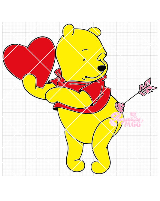 Pooh Cupid SVG Digital File