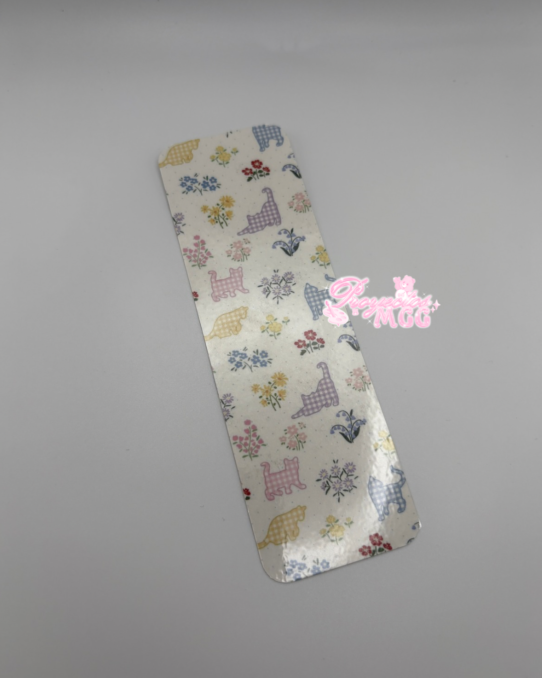 Gingham Cat Laminated Bookmark