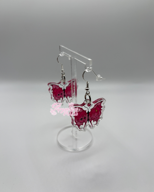Pink SadGirl Butterfly Acrylic Earrings