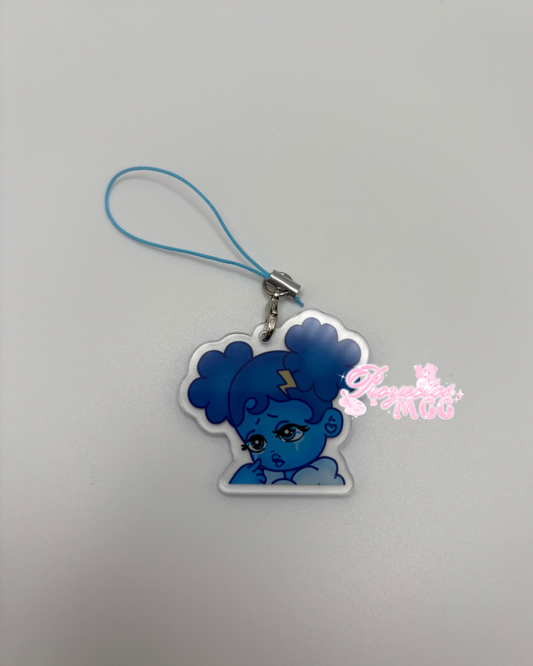 SadGirl Peeker Acrylic Phone Charm