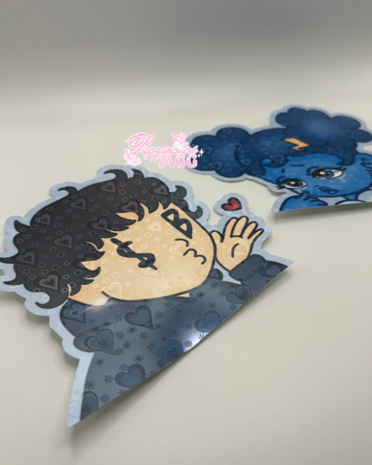SadBoy & SadGirl Car Peeker Decals