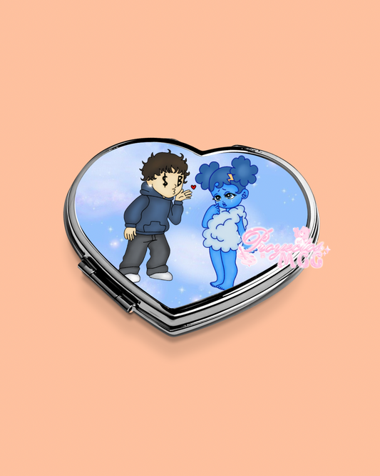 SadBoy & SadGirl Heart Compact Mirror