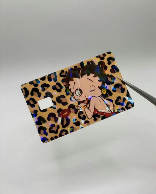Betty Leopard Card Decal