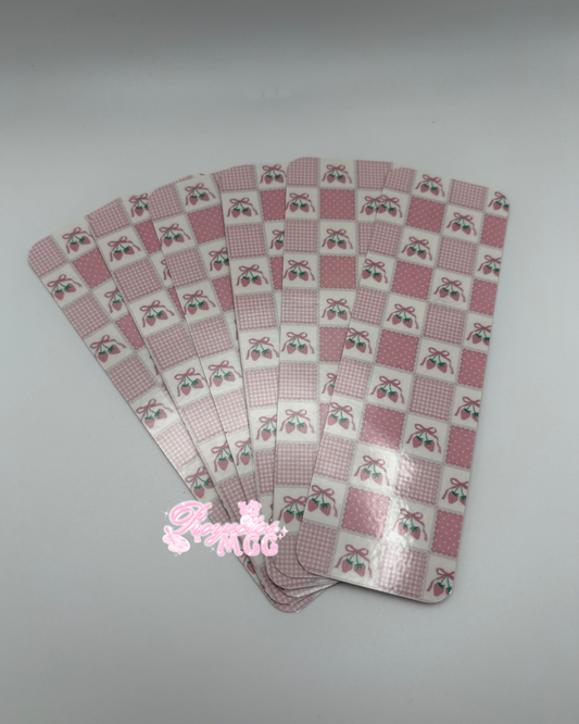 Strawberry Picnic Laminated Bookmark