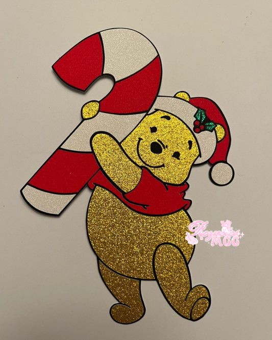 Pooh Candy Cane Bouquet Topper