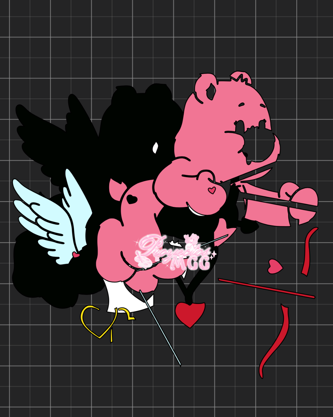 Love Bear Cupid SVG Digital File