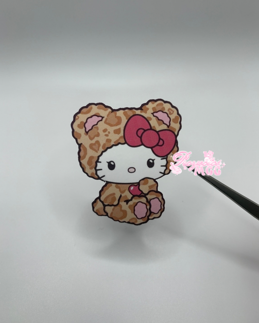 HK Leopard Bear Matte Sticker