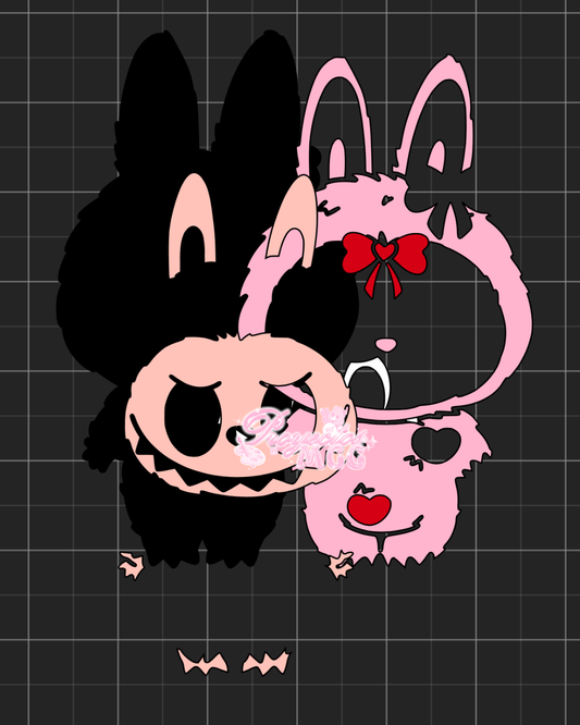 Pink Bubu w/ Heart SVG Digital File