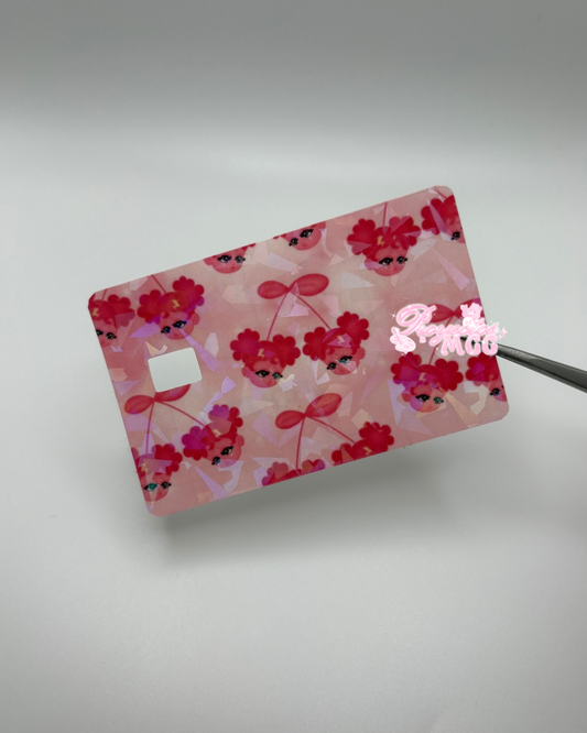 Pink SadGirl Cherry Holo Card Decal