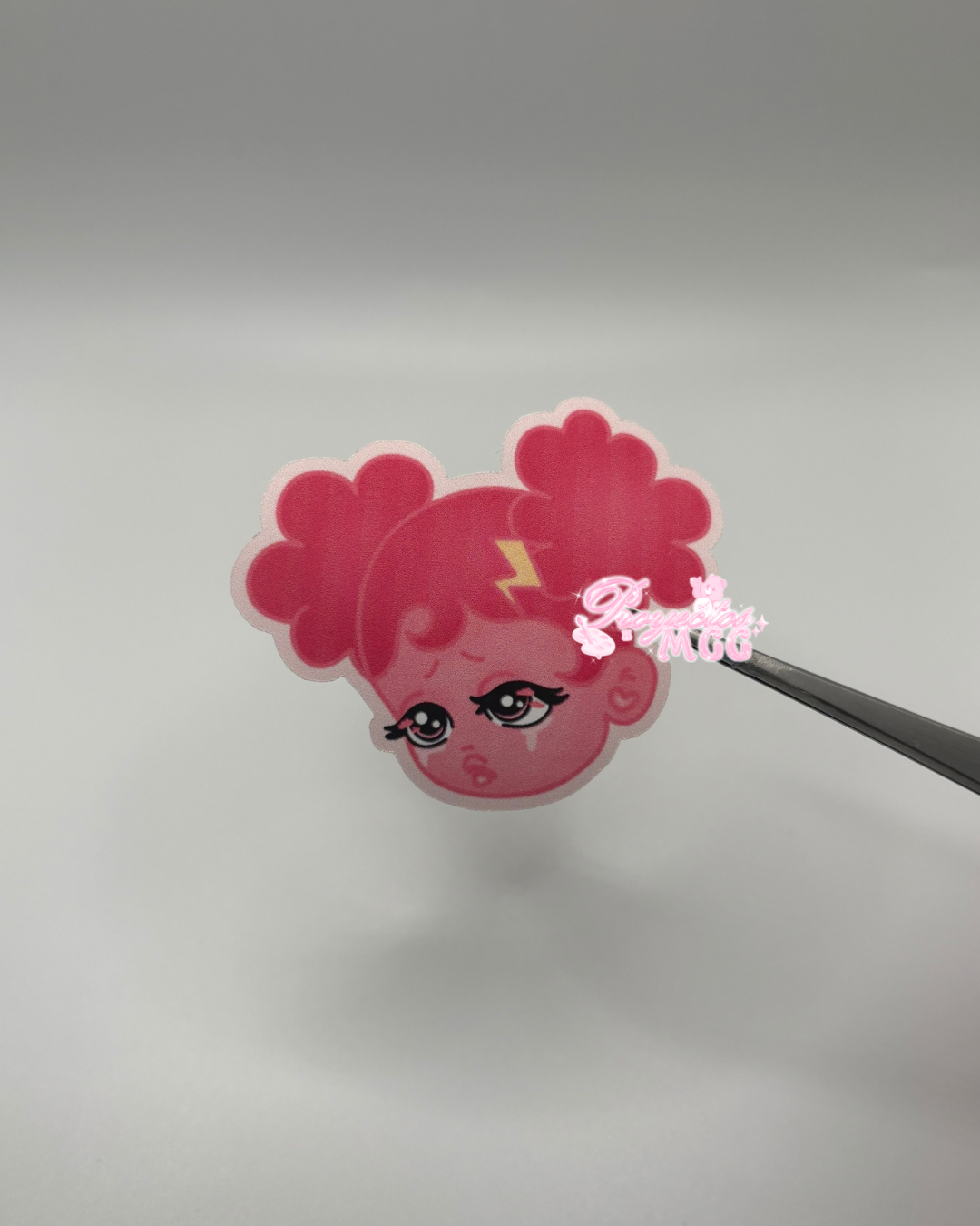 Pink SadGirl Face Matte Sticker