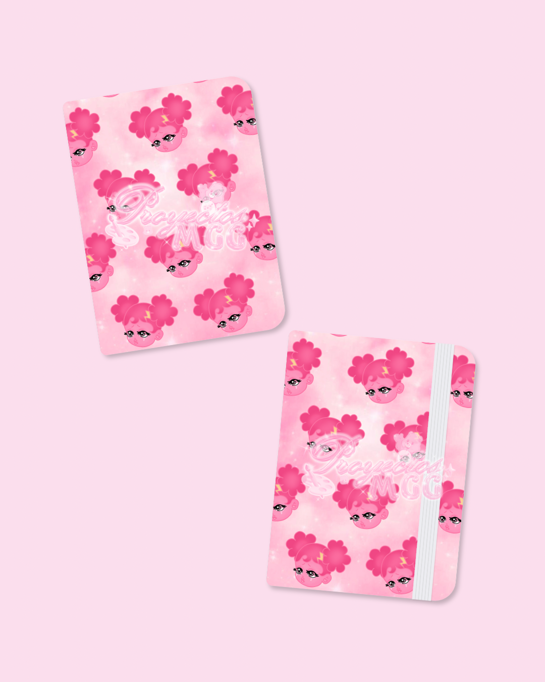 Pink SadGirl Face Passport Case