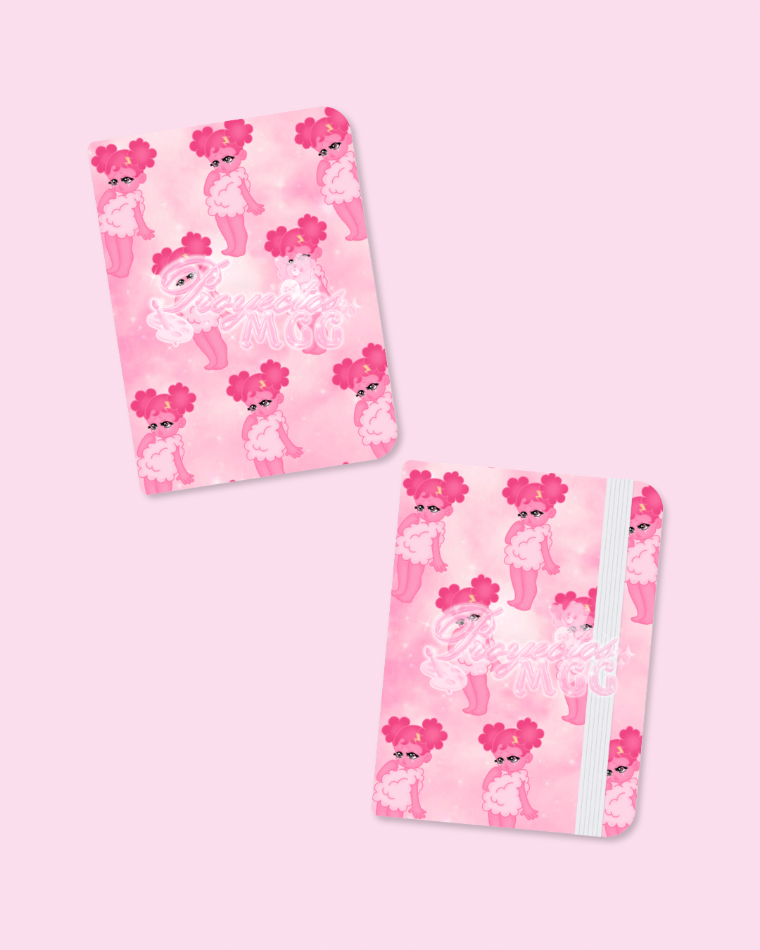 Pink SadGirl Pattern Passport Case
