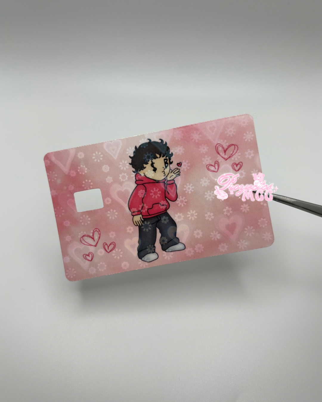 Pink SadBoy Holo Card Decal