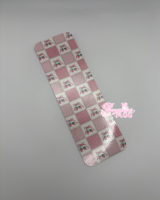 Strawberry Picnic Laminated Bookmark