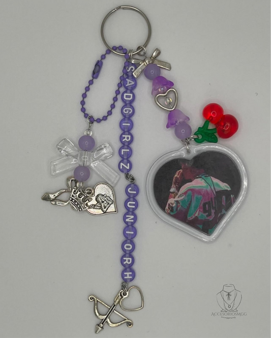 Junior H Sadgirl Purple Keychain