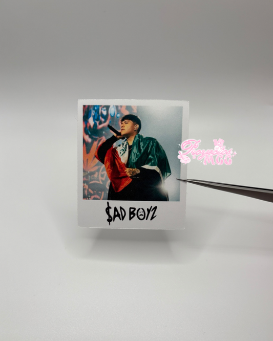 Junior H SadBoy Polaroid Matte Sticker
