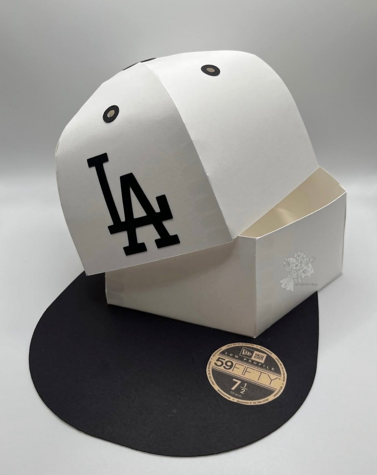 White LA Treat Box Hat