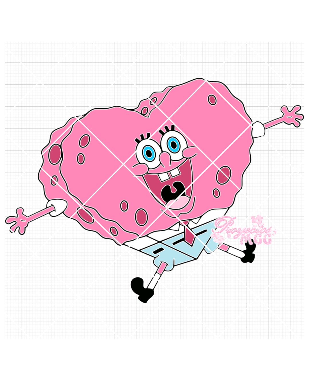 Sponge Heart Vday SVG Digital File