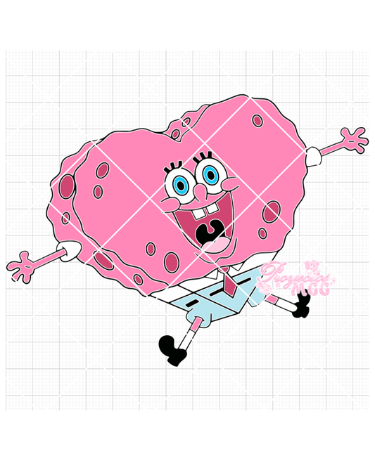 Sponge Heart Vday SVG Digital File