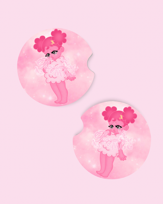 Pink SadGirl Car Coasters