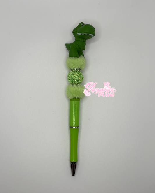 Green T-Rex Beaded Pen