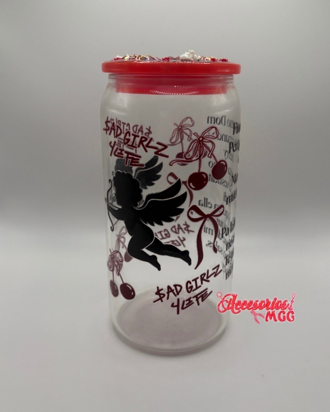 La Cherry SadGirl 16oz. Glass Cup