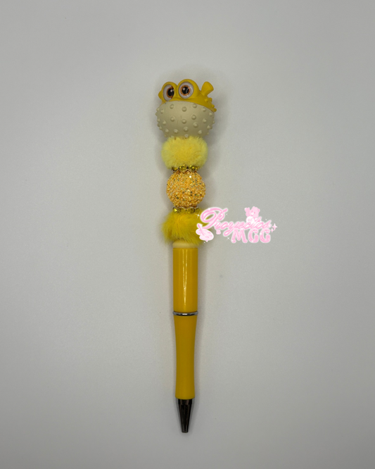 Puffer Fish Beaded Pen