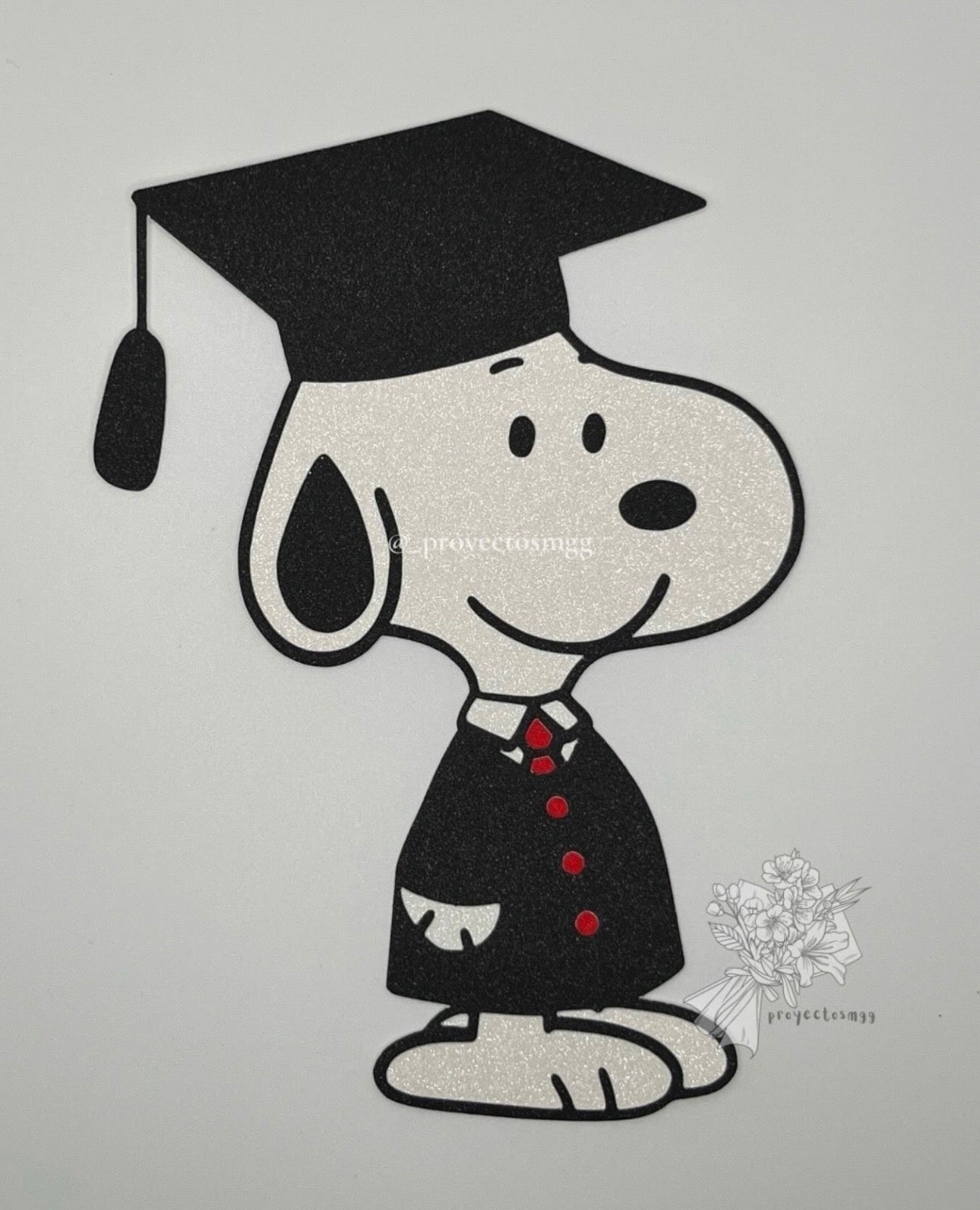 Snoop Black Gown Grad Bouquet Topper