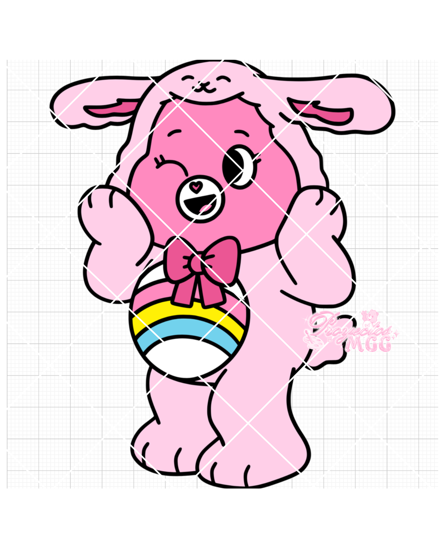 Cheer Bunny Bear SVG Digital File