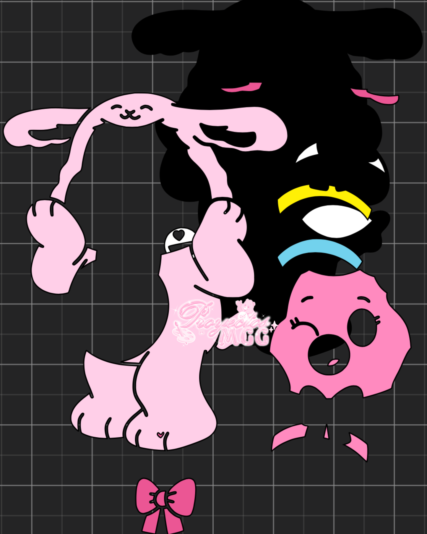Cheer Bunny Bear SVG Digital File
